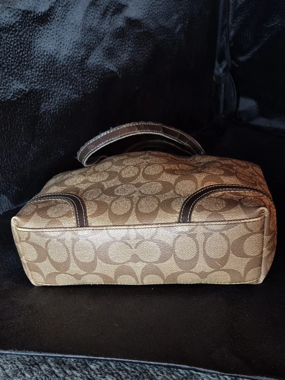 REHAB COACH Brown Signature Canvas Tote